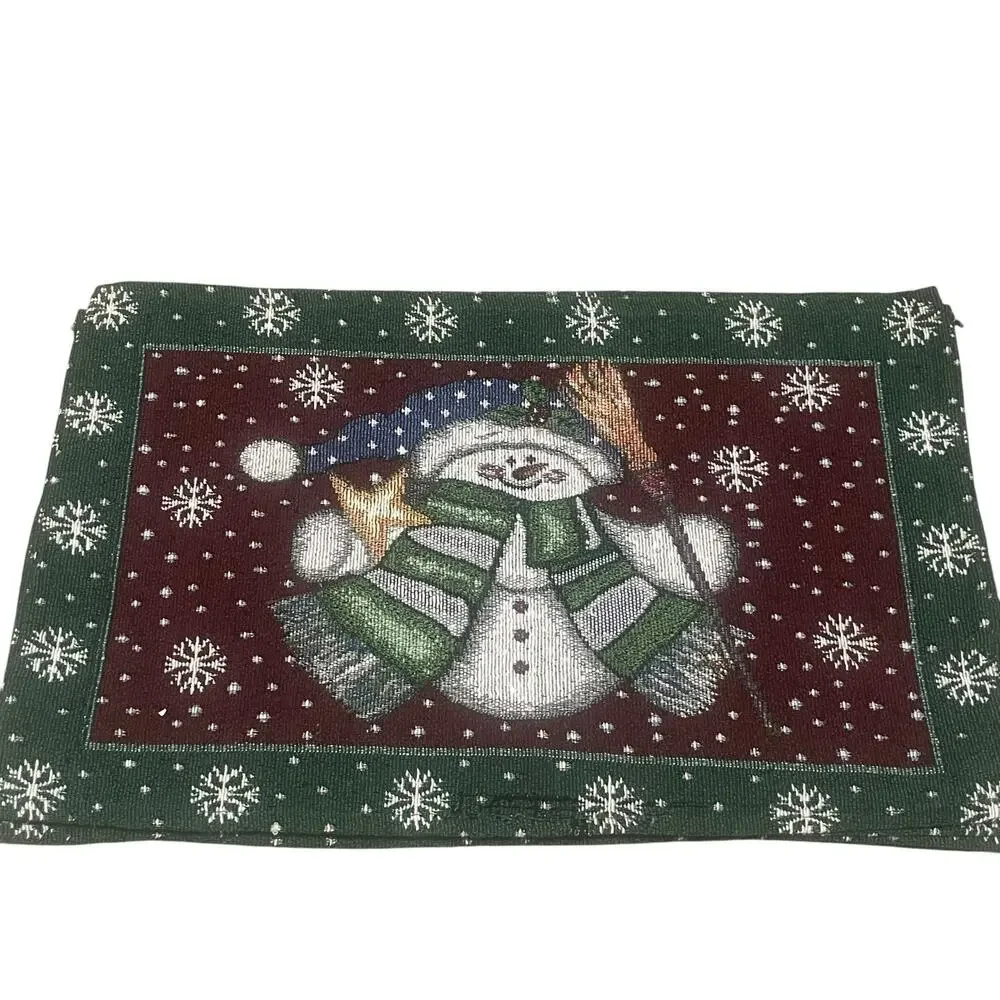 Snowman Winter Cloth Placemat Set of 4